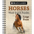 Brain Games - Horses Word Search Puzzles - Large Print + a Fact with Every Puzzle